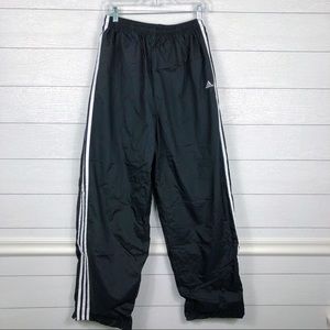 Adidas Black 3 Striped  Insulated Windbreaker Pants